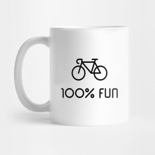 Racing Bike / Road Bike – 100% Fun (Bicycle / Black) Mug